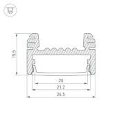 алюминиевый профиль ARL ARH-WIDE-H16-2000 ANOD 018816