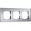 Рамка стеклянная 3 поста WERKEL Senso W0033106 серебряный