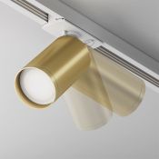 Трековый светильник Maytoni без лампы TR020-1-U-GU10-WMG Focus Unity GU10 на шинопровод белый/золото
