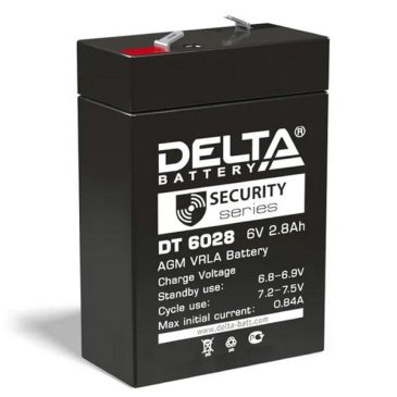 аккумулятор свинцово-кислотный   2.8 A/h   6V  DT 6028