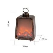 фигурка  светодиодная 4,5W Белый теплый камин &quot;Лофт&quot;, 511-034, 3Led, 3хC, с эффектом живого огня, IP20