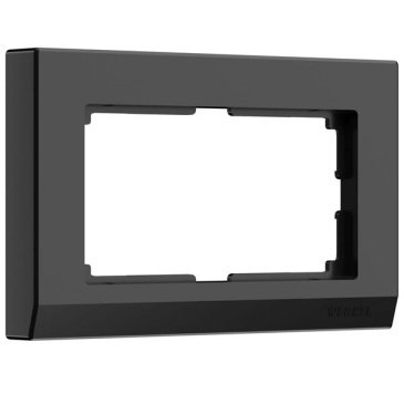 Рамка пластик для двойной розетки WERKEL Stark W0081808 черный