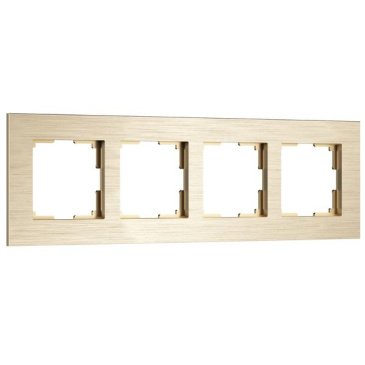 Рамка металлическая 4 поста WERKEL AluMax W0043511 шампань