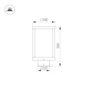 светильник 12W Белый теплый 021800 LGD-Path-Cub-H500B 220V IP54 свет на 4 стороны прямоугольный стационарный черный