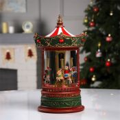 фигурка  светодиодная  «Карусель», 15.4х25х15.4 см, пластик, USB, батарейки ААх3, свечение тёплое белое