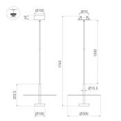 Подвесной светильник   9W Белый теплый 059595 SP-CAMPANA-HANG-D300 130 deg 230V 3000K круглый черный