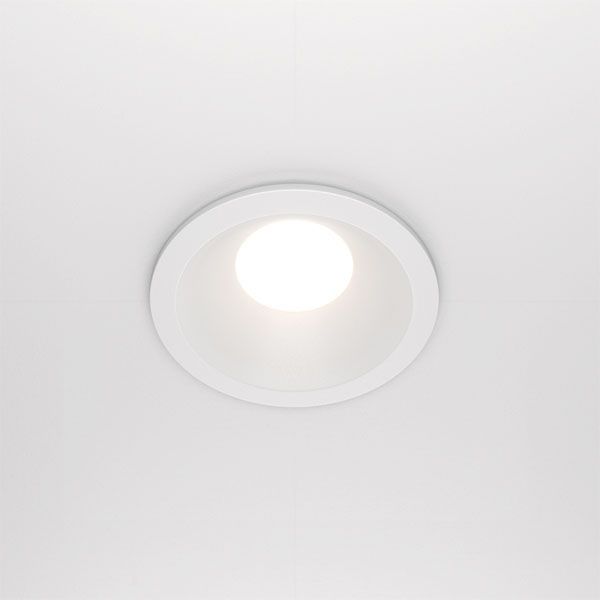 Встраиваемый светильник без лампы DL032-2-01W Maytoni Zoom GU10 белый круглый IP65