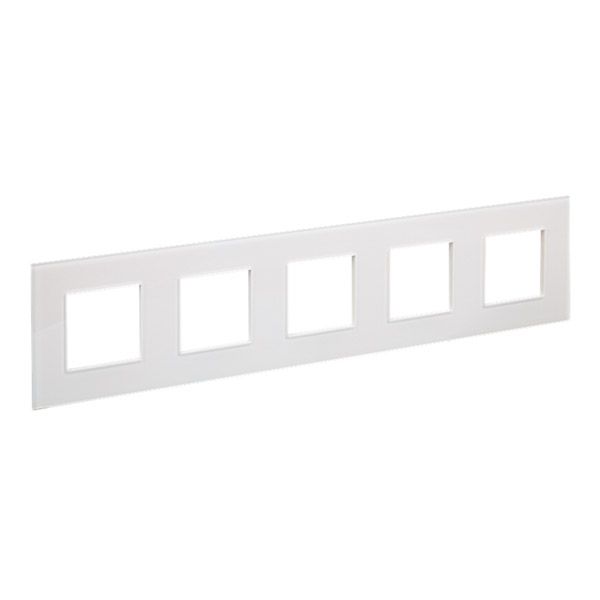 Рамка стеклянная 5 постов IEK SKANDY SK-M52-G-K01 SK-F25W арктический белый