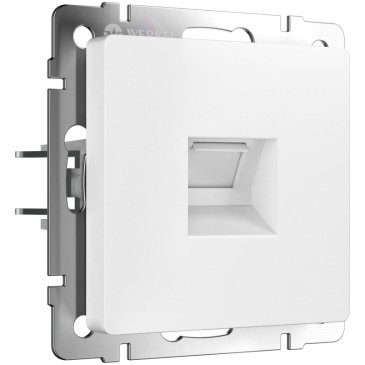 Розетка встраиваемая компьютерная  одиночная WERKEL Ethernet RJ-45 / W1181061  белый матовый