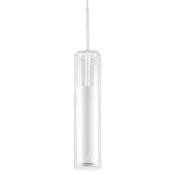 Подвесной светильник без лампы Lightstar 756016 CILINO 1х40W GU10 цилиндр белый/прозрачный