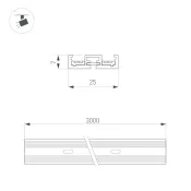шинопровод магнитный MAG-VIBE-TRACK-257-3000 (BK) накладной 044180