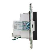 Штепсельная розетка встраиваемая IEK SKANDY 16А SK-R14-16-1-K02 SK-R06B с з/к и шторками безвинтовое крепление черный