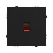 Розетка встраиваемая USB A+C Arlight 3,25A SCT-NOBE-MUAC-SFPL-FC-BK 054317 черный
