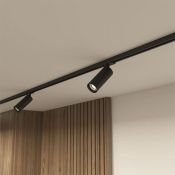 Трековый светильник однофазный  15W SOLID TUBE DK6202-BK под лампу GU10 IP20 на шинопровод черный