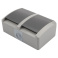Блок горизонтальный 2 розетки INDUSTRIAL KR-78-0614 с/з серый керамический IP54 KRANZ