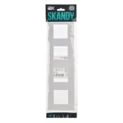 Рамка пластик 4 поста IEK SKANDY SK-M42-K01 SK-F04W арктический белый