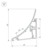 алюминиевый профиль KLUS KARNIZ-R-2000 ANOD 021649