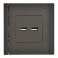 Розетка встраиваемая USB IEK FORTE&PIANO A+A 3,1А FP-U21-D31-K03 FP349 серый