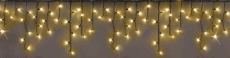 гирлянда БАХРОМА   8W Белый теплый, Rich LED RL-i3*0.5F-RB/WW,  черный резиновый провод 3x0.5 м., соединяемая, 220V, 112 Led, IP65, мерцание