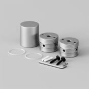 Держатель для гибкого неона Maytoni NEMO 201150 для вертикального накладного монтажа неона 360° D18 серебро