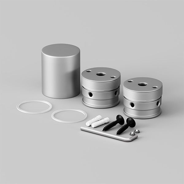 Держатель для гибкого неона Maytoni NEMO 201150 для вертикального накладного монтажа неона 360° D18 серебро