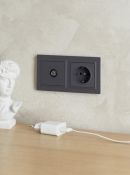 Рамка пластик 2 поста IEK BRITE BR-M22-K53 РУ-2-БрГ графит