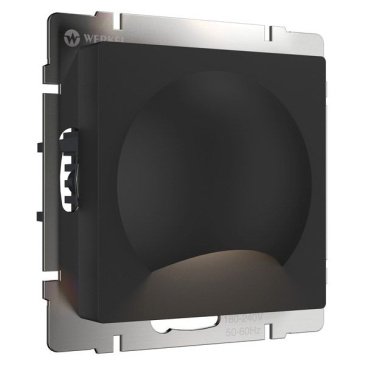 Встраиваемый светильник    1W Белый дневной МУН W1154408 220V IP20 квадратный черный матовый
