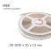 Светодиодная лента Белый теплый 2835 12V  14.4W/m  60Led/м герм 00-11 IP65
