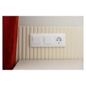 Рамка пластик 3 поста IEK SKANDY SK-M32-K01 SK-F03W арктический белый