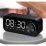 Часы - будильник электронные настольные Белый + колонка bluetooth, tf-карта, 14.2 х 6 см, USB черный