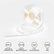 Светодиодная лента Белый дневной 2216 24V  5.4W/m 120Led/метр R00-379 4мм Светодиодная лента Белый дневной 2216 24V  5.4W/m 120Led/метр R00-379 4мм