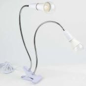 Светильник настольный для фитоламп UL-00010305 TLI-281 WHITE E27x2 PLANT белый на прищепке IP20