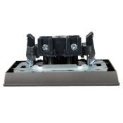Штепсельная розетка встраиваемая IEK BRITE 10А BR-R10-10-K46-F РСР10-1-0-БрС без з/к и шторками в сборе сталь