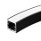 алюминиевый профиль SL-ARC-3535-D800-A45 (320мм, дуга 1 из 8) BLACK радиусный 027640