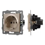 Штепсельная розетка встраиваемая Arlight SCT-MEU1-PL-GD-V 16А 049817 с з/к светлое золото Штепсельная розетка встраиваемая Arlight SCT-MEU1-PL-GD-V 16А 049817 с з/к светлое золото