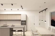 Трековый светильник однофазный  12W Белый-MIX SMART GRILL DK8030-BK IP20 на шинопровод управляемый черный