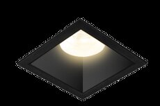 Встраиваемый светильник  12W Белый теплый KUB IN 1 BB 220V IP44 диммируемый куб черный с черной вставкой