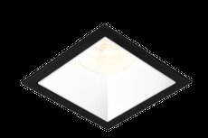 Встраиваемый светильник  12W Белый теплый KUB IN 1 WB  220V IP44 диммируемый куб белый с черной вставкой