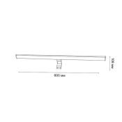 светильник  12W Белый дневной  UL-00006906 ULT-F35-12W/4500K 220V IP44 линейный настенный накладной серебристый