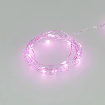 гирлянда НИТЬ на батарейках РОСА Фиолетовый 048706 ARD-DEW-HOME-2000-CLEAR-20LED-STD Purple (3V, Battery Pack) (3V, CR2032x2)