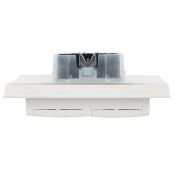 Штепсельная розетка встраиваемая двойная IEK BRITE 16А BR-R26-16-44-K36-F РСбш12-3-44-БрЖ с крышкой в сборе жемчуг IP44