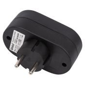 разветвитель -двойник Uniel без заземления UL-00011234 S-ES2-16O BLACK