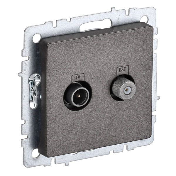 Розетка встраиваемая комбинированная IEK BRITE BR-AF20-O-K45 РТВ/РСп12-БрТБ TV+SAT бронза