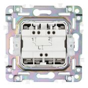Выключатель встраиваемый двухклавишный IEK SKANDY SK-V20-0-10-K50 SK-V04N металл никель