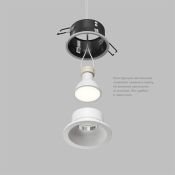 Встраиваемый светильник без лампы DENKIRS COVE DK2130-WH GU10 белый круглый IP44