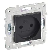Штепсельная розетка встраиваемая IEK SKANDY 10А SK-R10-10-K02 SK-R02Bl без з/к без шторок черный