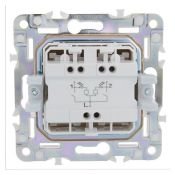 Выключатель встраиваемый двухклавишный с подсветкой IEK SKANDY SK-V20-1-10-K98 SK-V09Sa песочный
