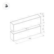 Трековый светильник  18W Белый дневной 034239 MAG-FLAT-FOLD-25-S604 100deg 24V на магнитный шинопровод черный