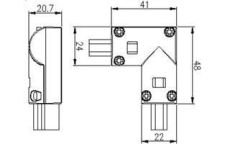 Соединитель угловой для гибкого неона ARL-CLEAR-Mini-90 (16x8mm) 022705
