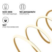 Светодиодная лента Белый теплый 2835 24V 14.4W/m 180Led/метр LSE-297 термостойкая IP68 Эконом